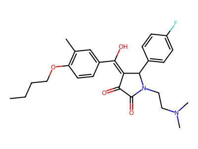 4-(4-butoxy-3-methylbenzoyl)-1-[2-(dimethylamino)ethyl]-5-(4-fluorophenyl)-3-hydroxy-2,5-dihydro-1H-pyrrol-2-one structure