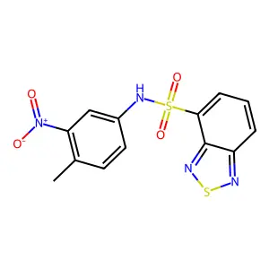N-(4-methyl-3-nitrophenyl)-2,1,3-benzothiadiazole-4-sulfonamide structure