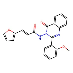 (2E)-3-(furan-2-yl)-N-[2-(2-methoxyphenyl)-4-oxoquinazolin-3(4H)-yl]prop-2-enamide structure