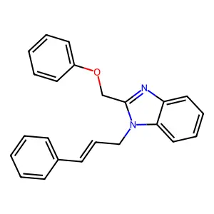 2-(phenoxymethyl)-1-[(E)-3-phenylprop-2-enyl]benzimidazole structure