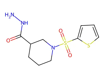 1-(Thiophen-2-ylsulfonyl)piperidine-3-carbohydrazide structure
