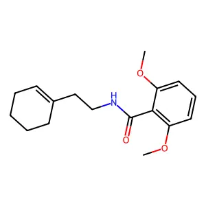 N-[2-(cyclohexen-1-yl)ethyl]-2,6-dimethoxybenzamide structure