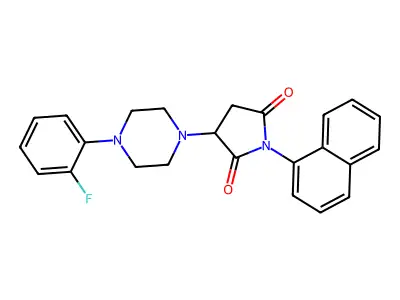 3-[4-(2-Fluorophenyl)piperazin-1-yl]-1-(naphthalen-1-yl)pyrrolidine-2,5-dione structure