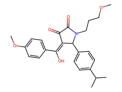 3-hydroxy-4-(4-methoxybenzoyl)-1-(3-methoxypropyl)-5-[4-(propan-2-yl)phenyl]-2,5-dihydro-1H-pyrrol-2-one structure