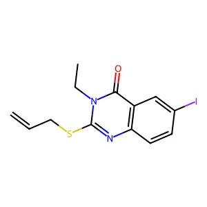 3-Ethyl-6-iodo-2-prop-2-enylsulfanylquinazolin-4-one structure