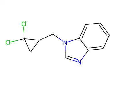 1-[(2,2-Dichlorocyclopropyl)methyl]benzimidazole structure