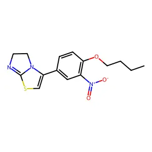 3-(4-Butoxy-3-nitrophenyl)-5,6-dihydroimidazo[2,1-b]thiazole structure