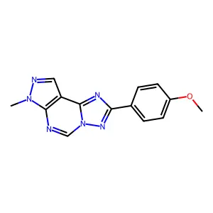 2-(4-methoxyphenyl)-7-methyl-7H-pyrazolo[4,3-e][1,2,4]triazolo[1,5-c]pyrimidine structure