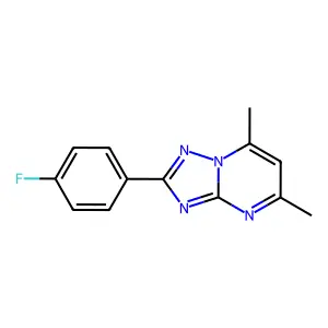 2-(4-Fluorophenyl)-5,7-dimethyl-[1,2,4]triazolo[1,5-a]pyrimidine structure