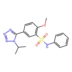 5-(1-isopropyl-1H-tetrazol-5-yl)-2-methoxy-N-phenylbenzenesulfonamide structure