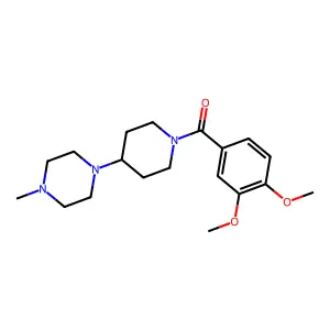 (3,4-Dimethoxyphenyl)-[4-(4-methylpiperazin-1-yl)piperidin-1-yl]methanone structure