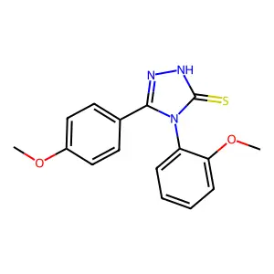 4-(2-methoxyphenyl)-3-(4-methoxyphenyl)-1H-1,2,4-triazole-5-thione structure