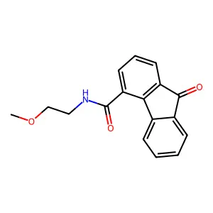 N-(2-methoxyethyl)-9-oxo-9H-fluorene-4-carboxamide structure