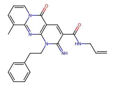 N-ALLYL-2-IMINO-10-METHYL-5-OXO-1-(2-PHENYLETHYL)-1,5-DIHYDRO-2H-DIPYRIDO[1,2-A:2,3-D]PYRIMIDINE-3-CARBOXAMIDE structure