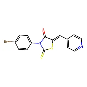3-(4-Bromophenyl)-5-(4-pyridylmethylene)-2-thioxo-1,3-thiazolidin-4-one structure