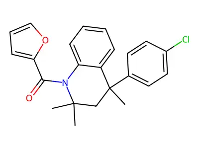 4-(4-Chlorophenyl)-1-(2-furoyl)-2,2,4-trimethyl-1,2,3,4-tetrahydroquinoline structure