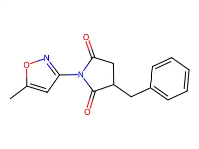 3-Benzyl-1-(5-methyl-1,2-oxazol-3-yl)pyrrolidine-2,5-dione structure
