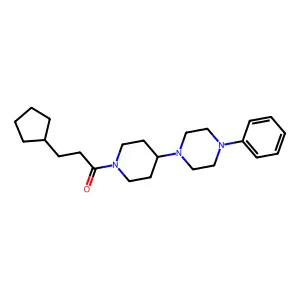 3-Cyclopentyl-1-[4-(4-phenylpiperazin-1-yl)piperidin-1-yl]propan-1-one structure