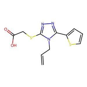 (4-Allyl-5-thiophen-2-yl-4H-[1,2,4]triazol-3-ylsulfanyl)-acetic acid structure
