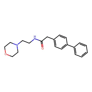 N-(2-morpholin-4-ylethyl)-2-(4-phenylphenyl)acetamide structure