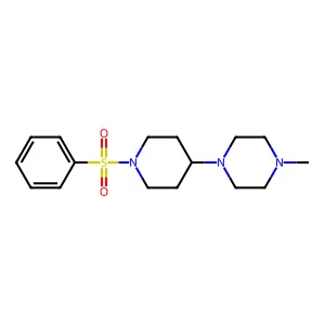 1-[1-(Benzenesulfonyl)piperidin-4-yl]-4-methylpiperazine structure