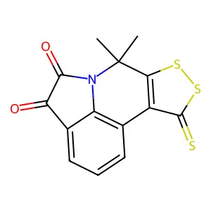 7,7-dimethyl-10-thioxo-7,10-dihydro[1,2]dithiolo[3,4-c]pyrrolo[3,2,1-ij]quinoline-4,5-dione structure