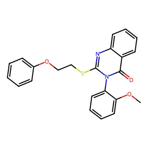 3-(2-Methoxyphenyl)-2-(2-phenoxyethylsulfanyl)quinazolin-4-one structure