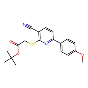 Tert-butyl {[3-cyano-6-(4-methoxyphenyl)pyridin-2-yl]sulfanyl}acetate structure