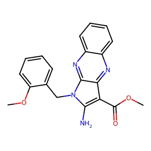 methyl 2-amino-1-(2-methoxybenzyl)-1H-pyrrolo[2,3-b]quinoxaline-3-carboxylate structure