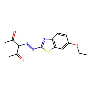 3-[2-(6-Ethoxy-2-benzothiazolyl)diazenyl]-2,4-pentanedione structure