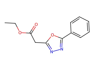Ethyl 2-(5-phenyl-1,3,4-oxadiazol-2-yl)acetate structure