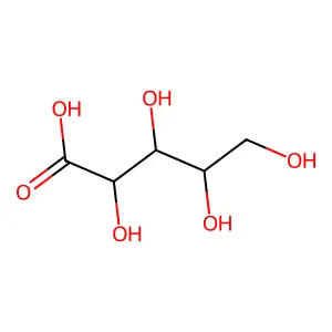 2,3,4,5-Tetrahydroxypentanoic acid structure