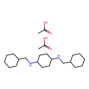 Acetic acid--N~1~,N~4~-bis(cyclohexylmethyl)cyclohexane-1,4-diamine (2/1) structure