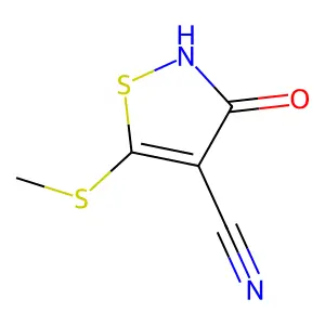 3-Hydroxy-5-(methylsulfanyl)-1,2-thiazole-4-carbonitrile structure