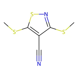 3,5-Bis(methylthio)isothiazole-4-carbonitrile structure