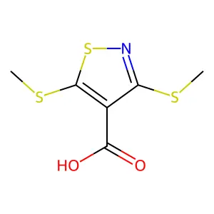 Bis(methylsulfanyl)-1,2-thiazole-4-carboxylic acid structure