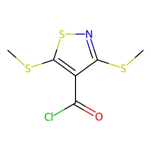 3,5-Bis(methylsulfanyl)-1,2-thiazole-4-carbonyl chloride structure