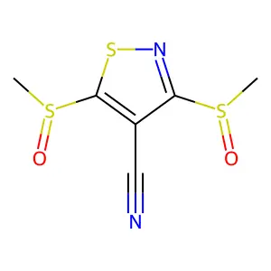 3,5-Bis(methylsulfinyl)-1,2-thiazole-4-carbonitrile structure