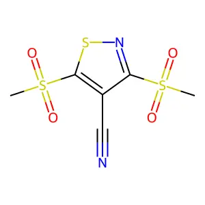 3,5-Bis(methylsulfonyl)-1,2-thiazole-4-carbonitrile structure