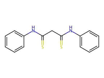 N,N'-diphenylpropanedithioamide structure