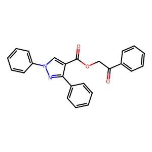 2-oxo-2-phenylethyl 1,3-diphenyl-1H-pyrazole-4-carboxylate structure