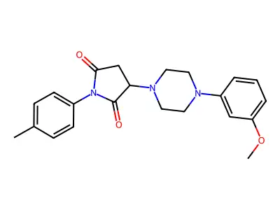 3-[4-(3-Methoxyphenyl)piperazin-1-yl]-1-(4-methylphenyl)pyrrolidine-2,5-dione structure