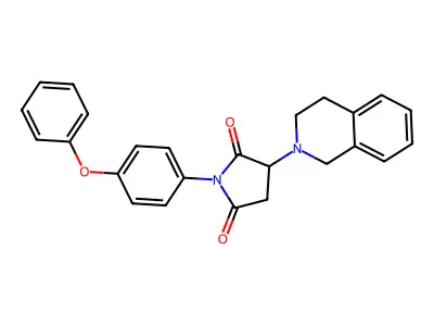 3-(3,4-dihydroisoquinolin-2(1H)-yl)-1-(4-phenoxyphenyl)pyrrolidine-2,5-dione structure