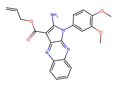 allyl 2-amino-1-(3,4-dimethoxyphenyl)-1H-pyrrolo[2,3-b]quinoxaline-3-carboxylate structure