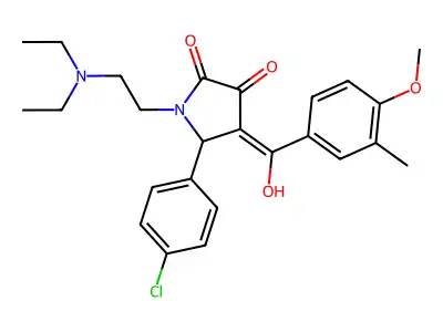 5-(4-chlorophenyl)-1-(2-diethylaminoethyl)-4-[hydroxy-(4-methoxy-3-methylphenyl)methylidene]pyrrolidine-2,3-dione structure