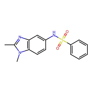 N-(1,2-dimethylbenzimidazol-5-yl)benzenesulfonamide structure