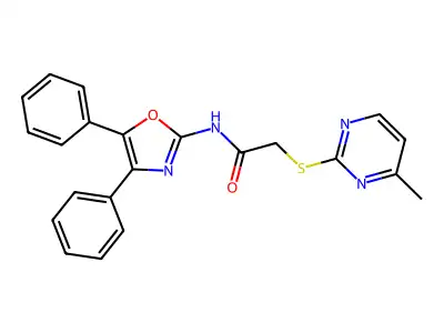N-(4,5-diphenyl-1,3-oxazol-2-yl)-2-[(4-methylpyrimidin-2-yl)sulfanyl]acetamide structure