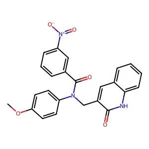 N-(4-methoxyphenyl)-3-nitro-N-[(2-oxo-1H-quinolin-3-yl)methyl]benzamide structure
