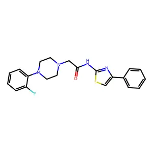 2-[4-(2-fluorophenyl)piperazin-1-yl]-N-(4-phenyl-1,3-thiazol-2-yl)acetamide structure