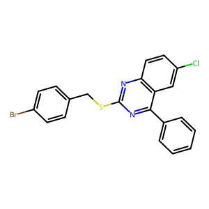2-[(4-Bromobenzyl)sulfanyl]-6-chloro-4-phenylquinazoline structure